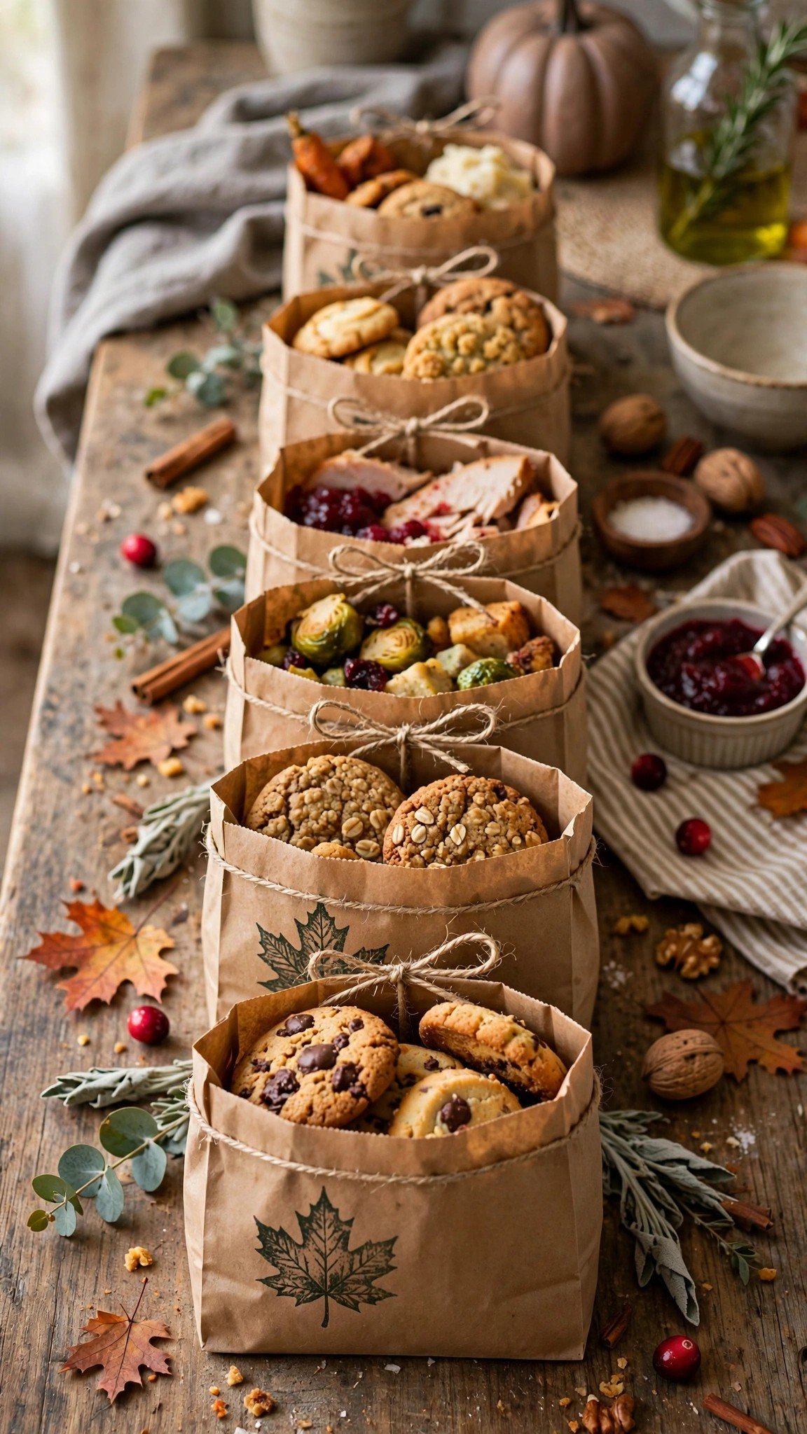 DIY leftover goodie bags for Friendsgiving guests