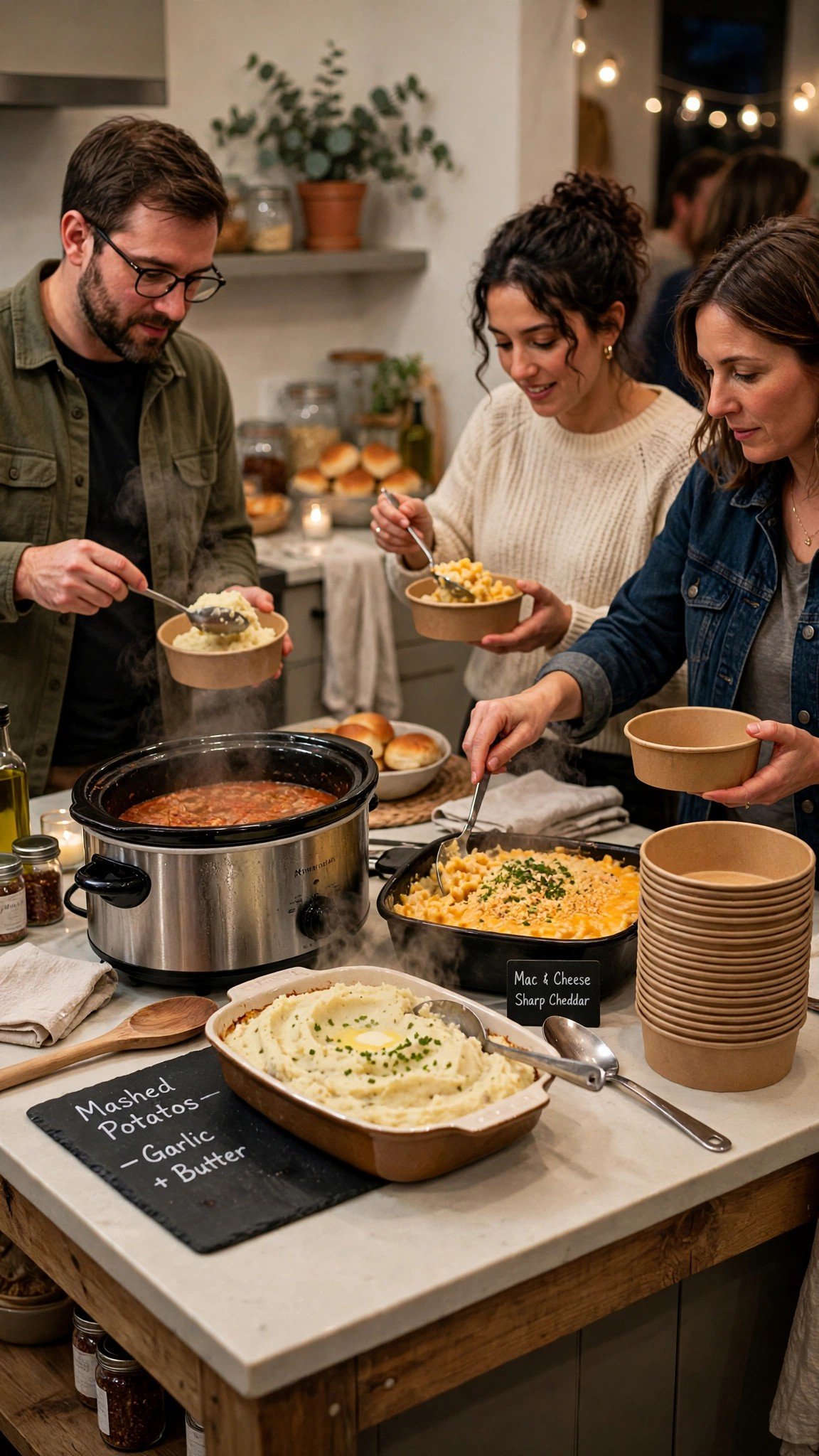 Build your own potluck food bar at a budget Friendsgiving party