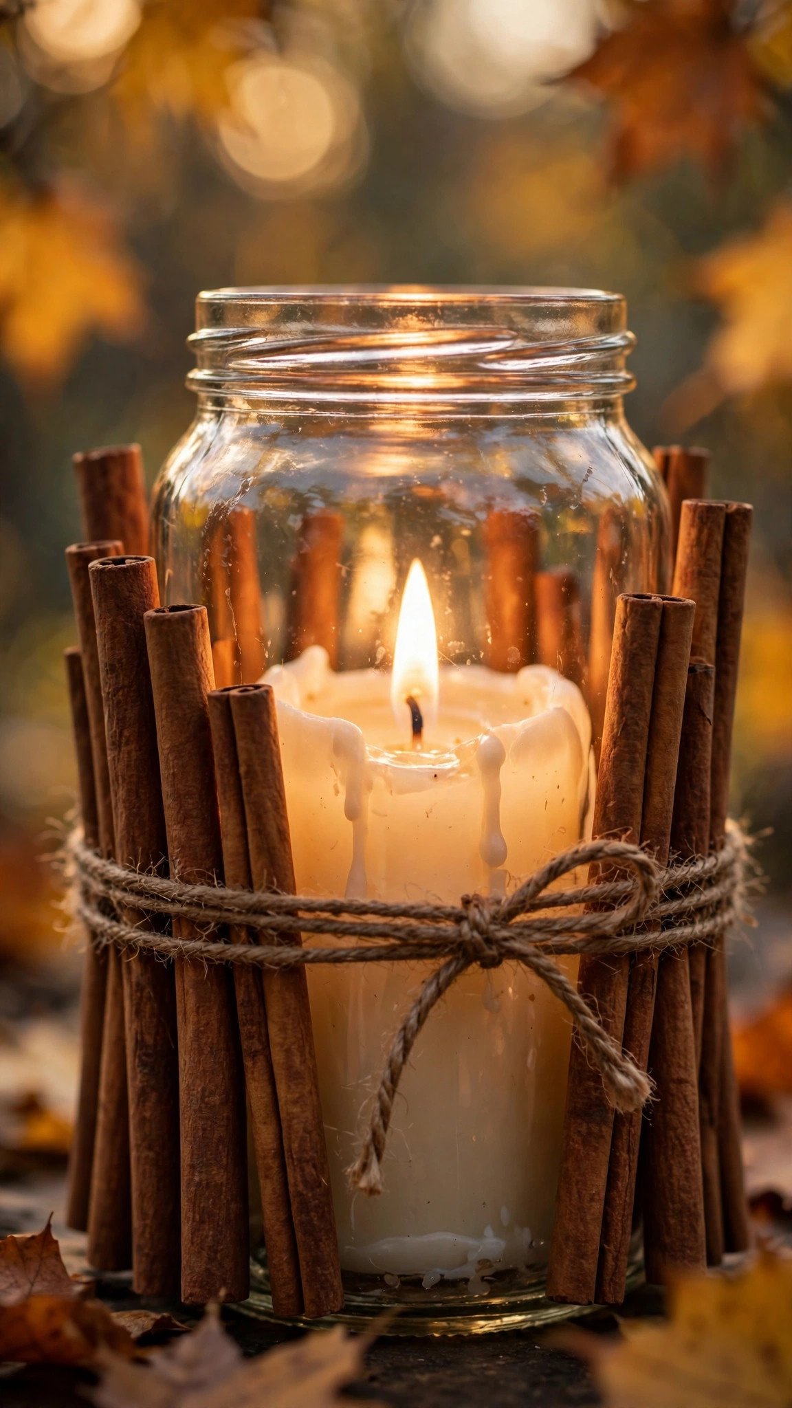 Fall candle craft idea 1