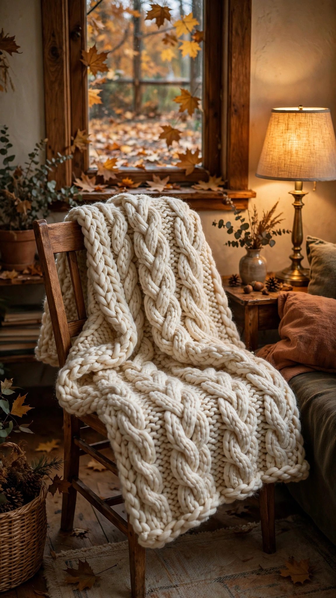 Weave a Chunky Knit Throw Blanket