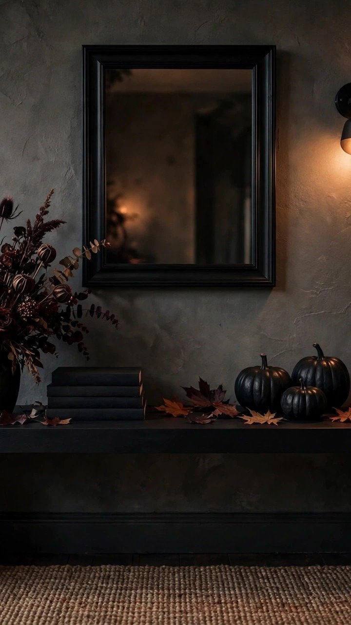 10 Moody Black Fall Decor Ideas for a Dark, Dramatic Autumn Home - Idea 1