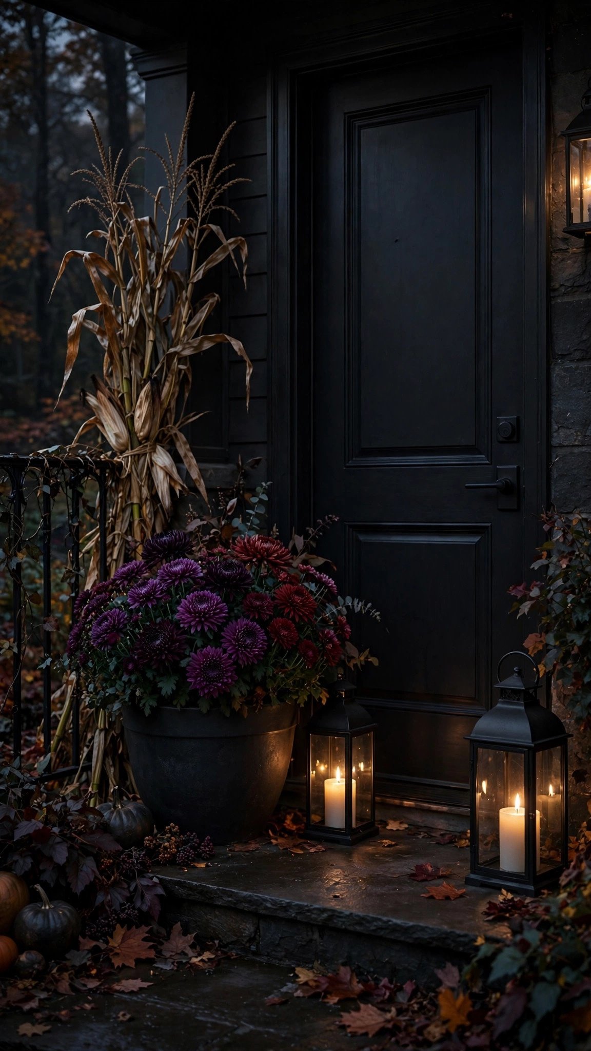 10 Moody Black Fall Decor Ideas for a Dark, Dramatic Autumn Home - Idea 10