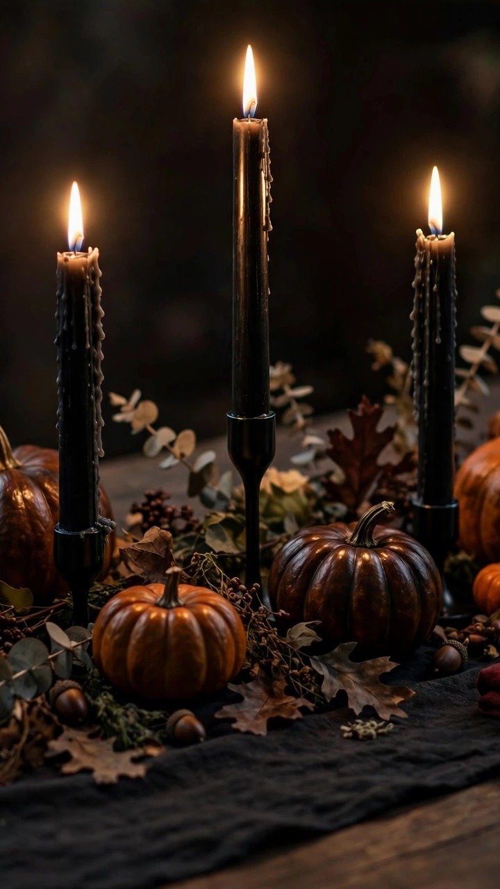 10 Moody Black Fall Decor Ideas for a Dark, Dramatic Autumn Home - Idea 3
