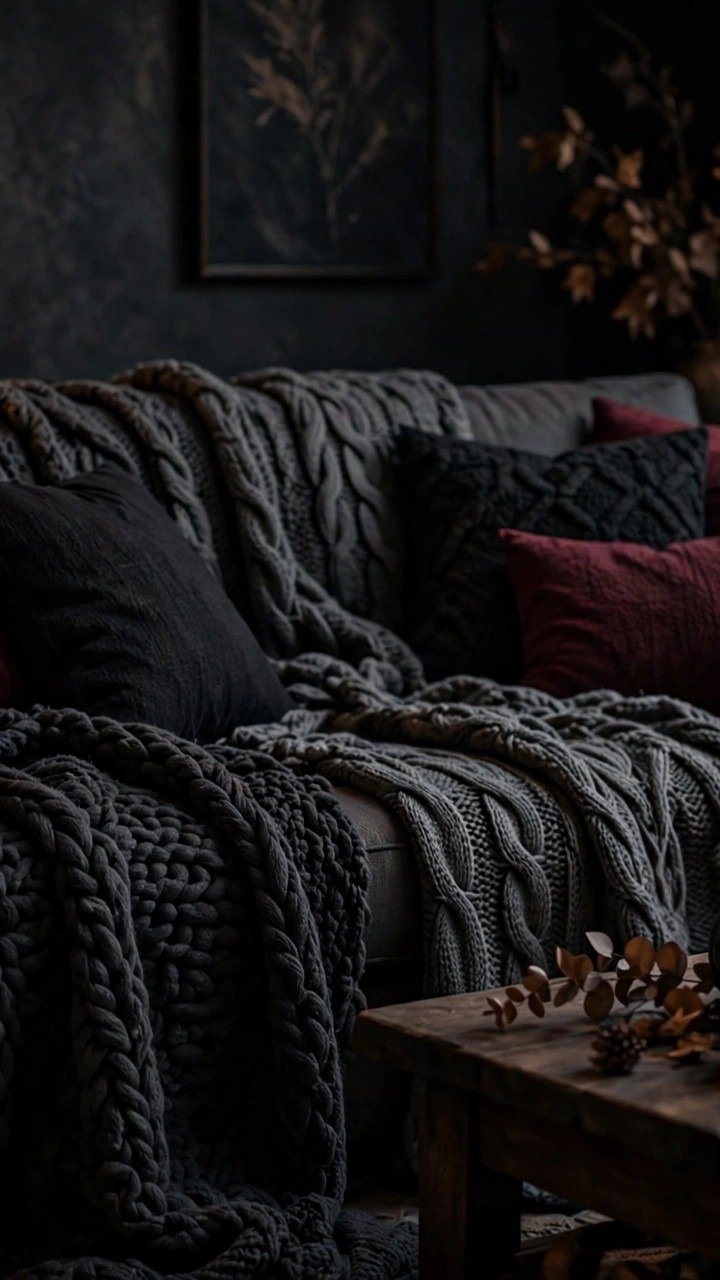 10 Moody Black Fall Decor Ideas for a Dark, Dramatic Autumn Home - Idea 4
