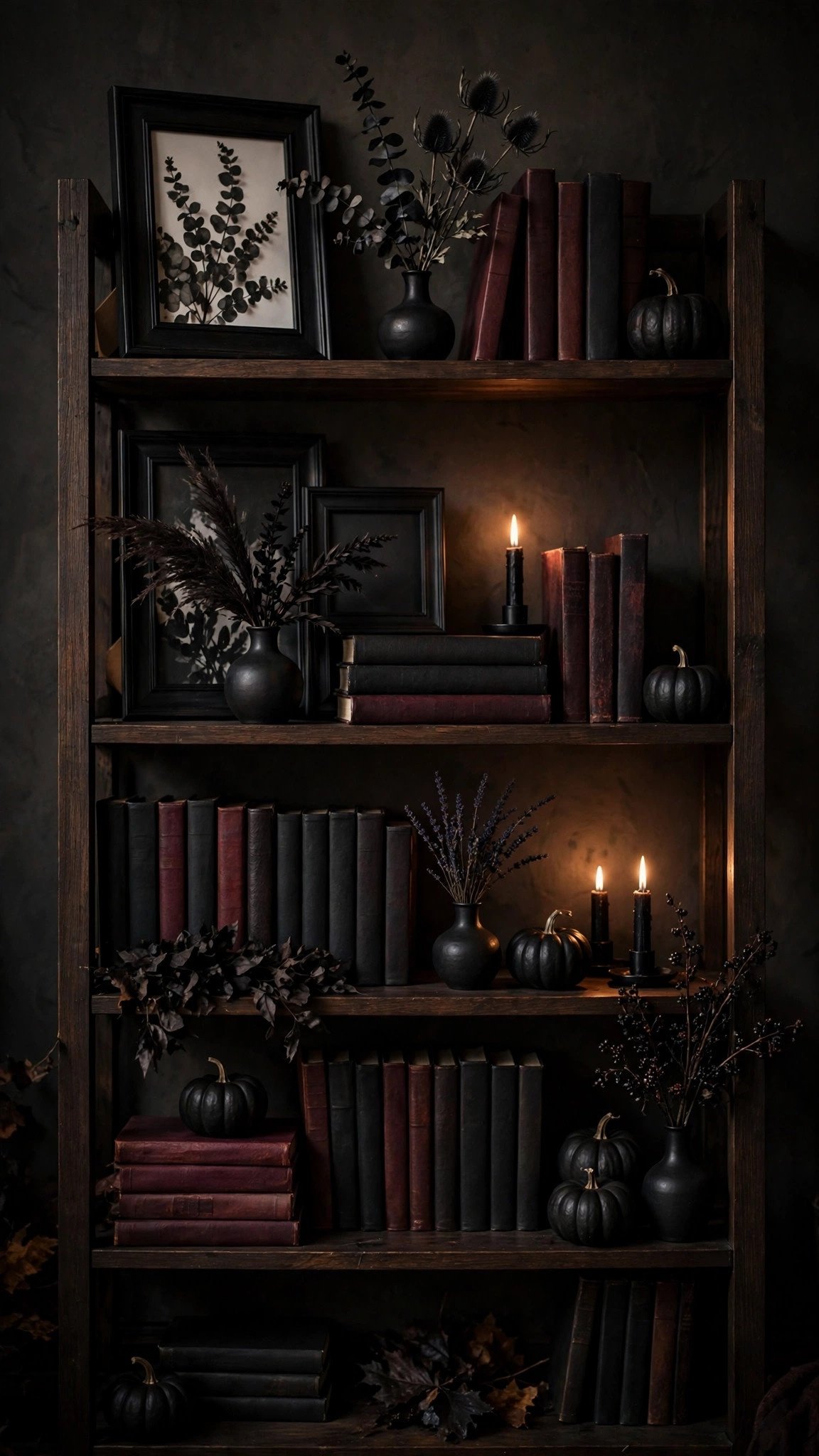 10 Moody Black Fall Decor Ideas for a Dark, Dramatic Autumn Home - Idea 9