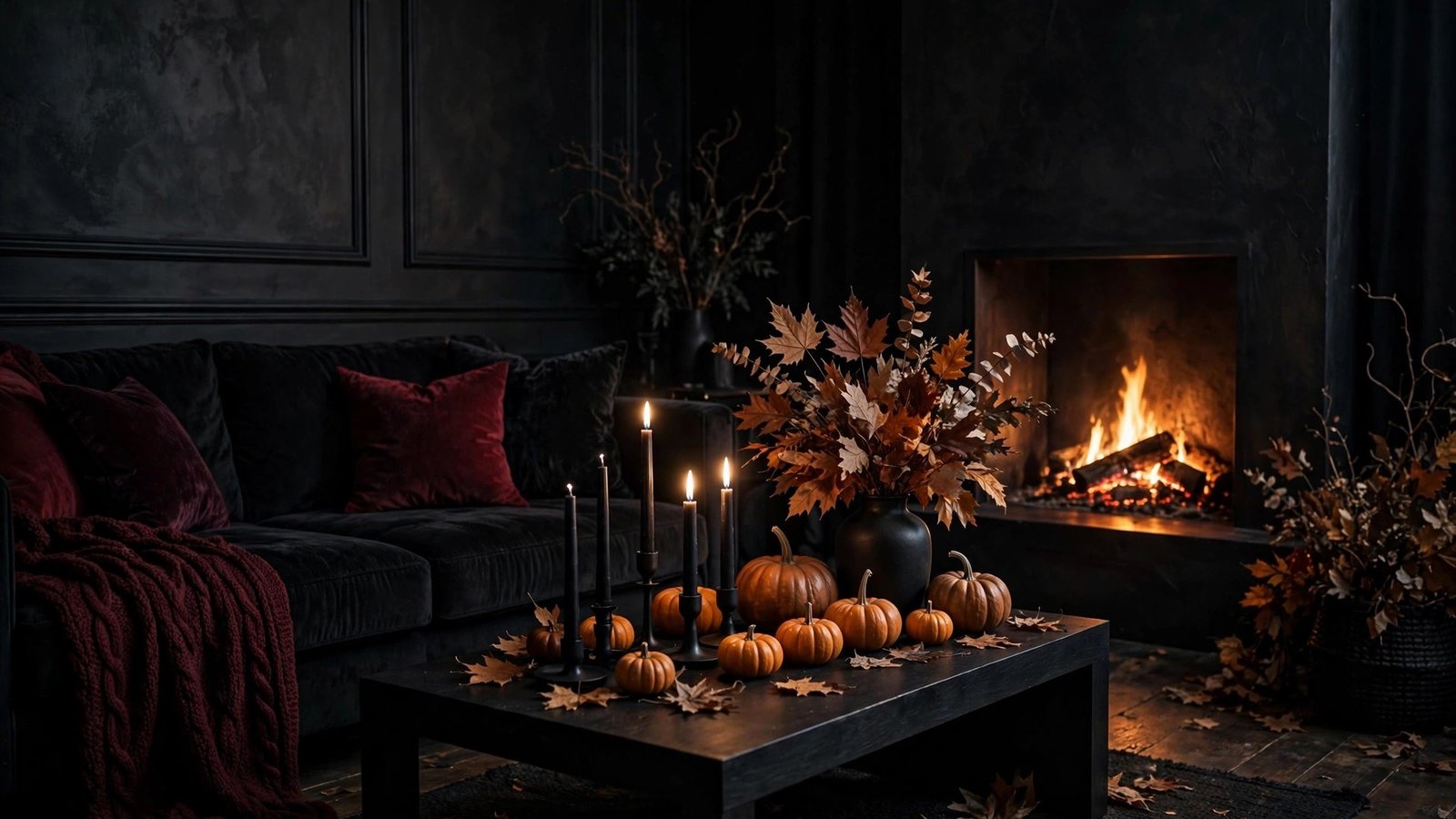 10 Moody Black Fall Decor Ideas for a Dark, Dramatic Autumn Home