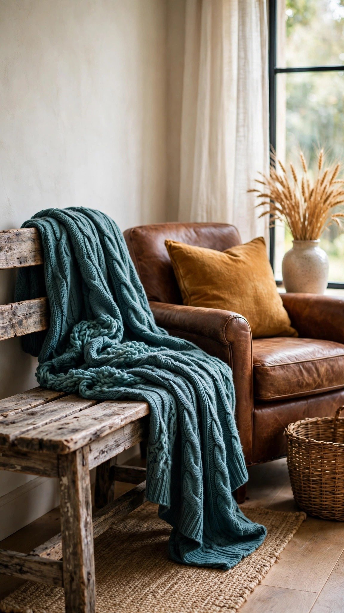 Teal fall decor idea 1