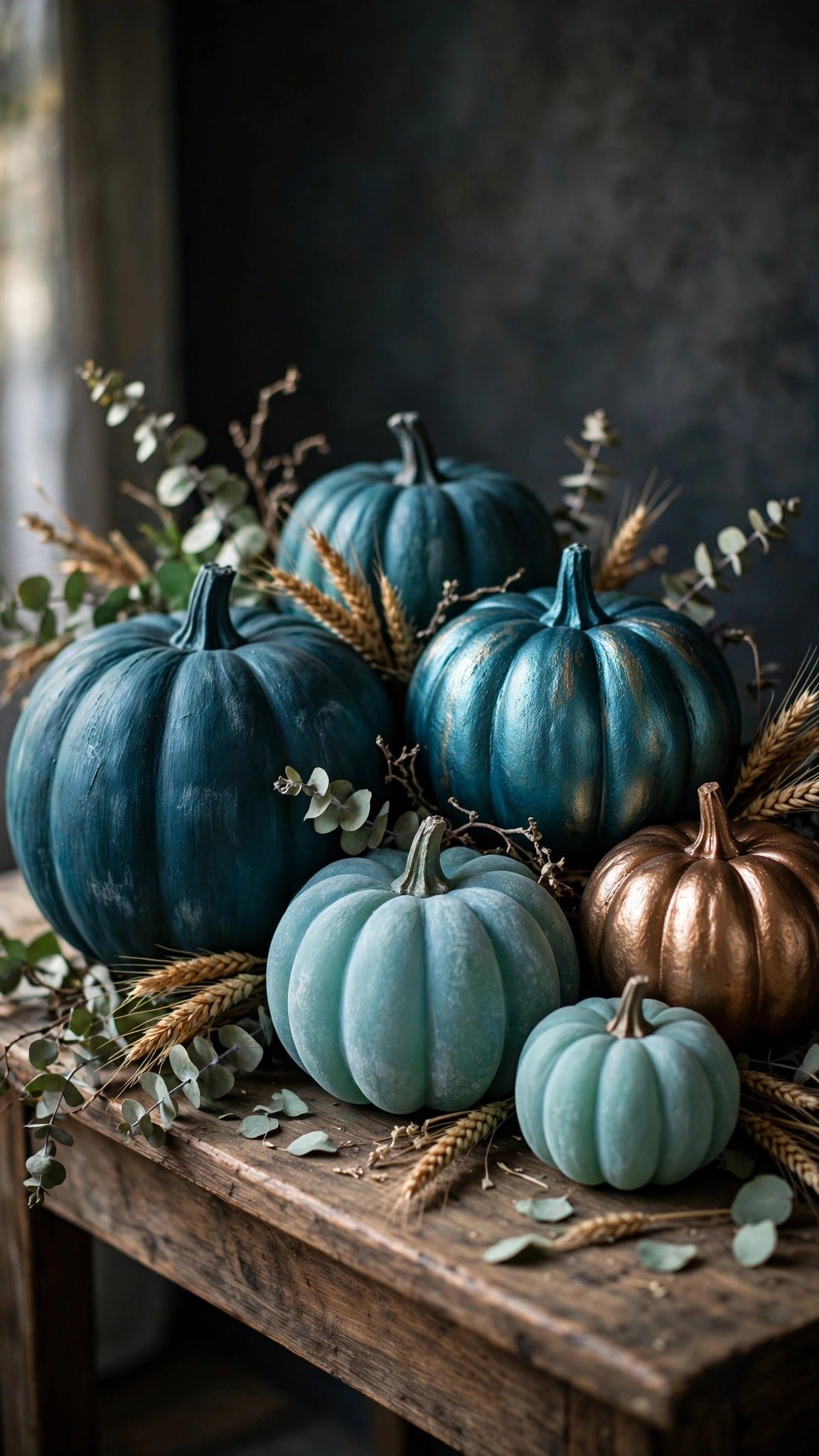 Teal fall decor idea 2