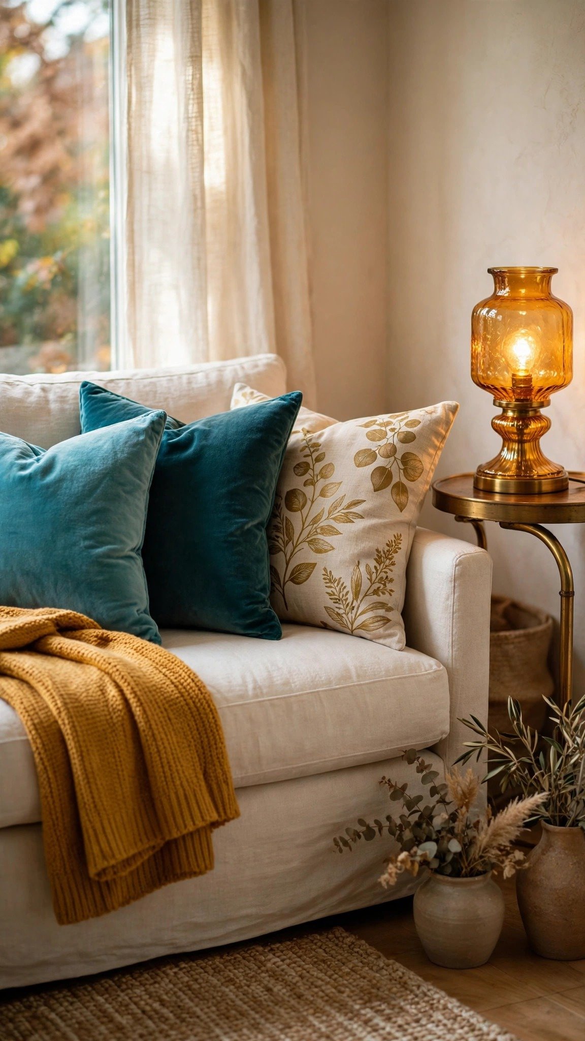 Teal fall decor idea 4
