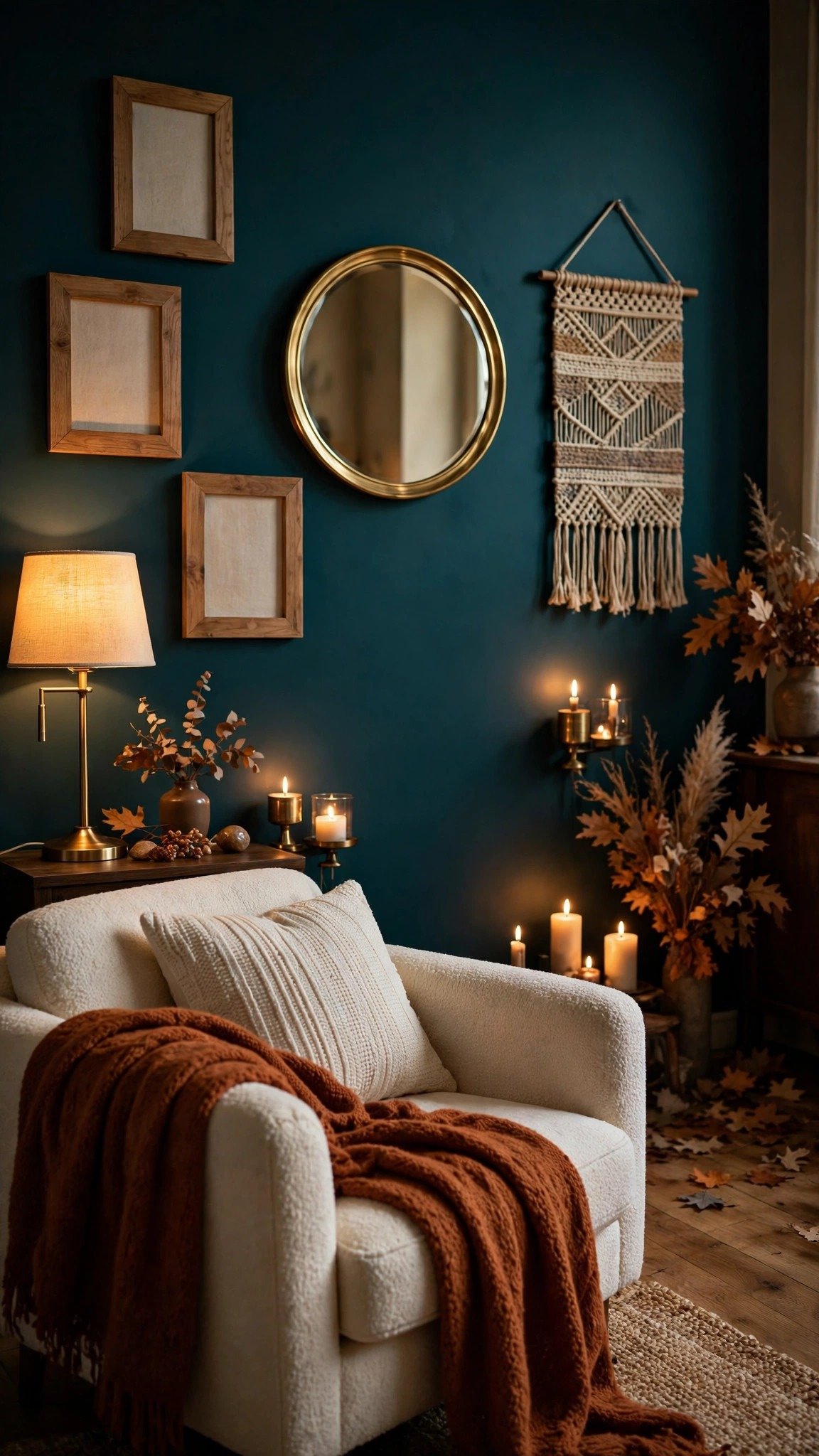 Teal fall decor idea 6