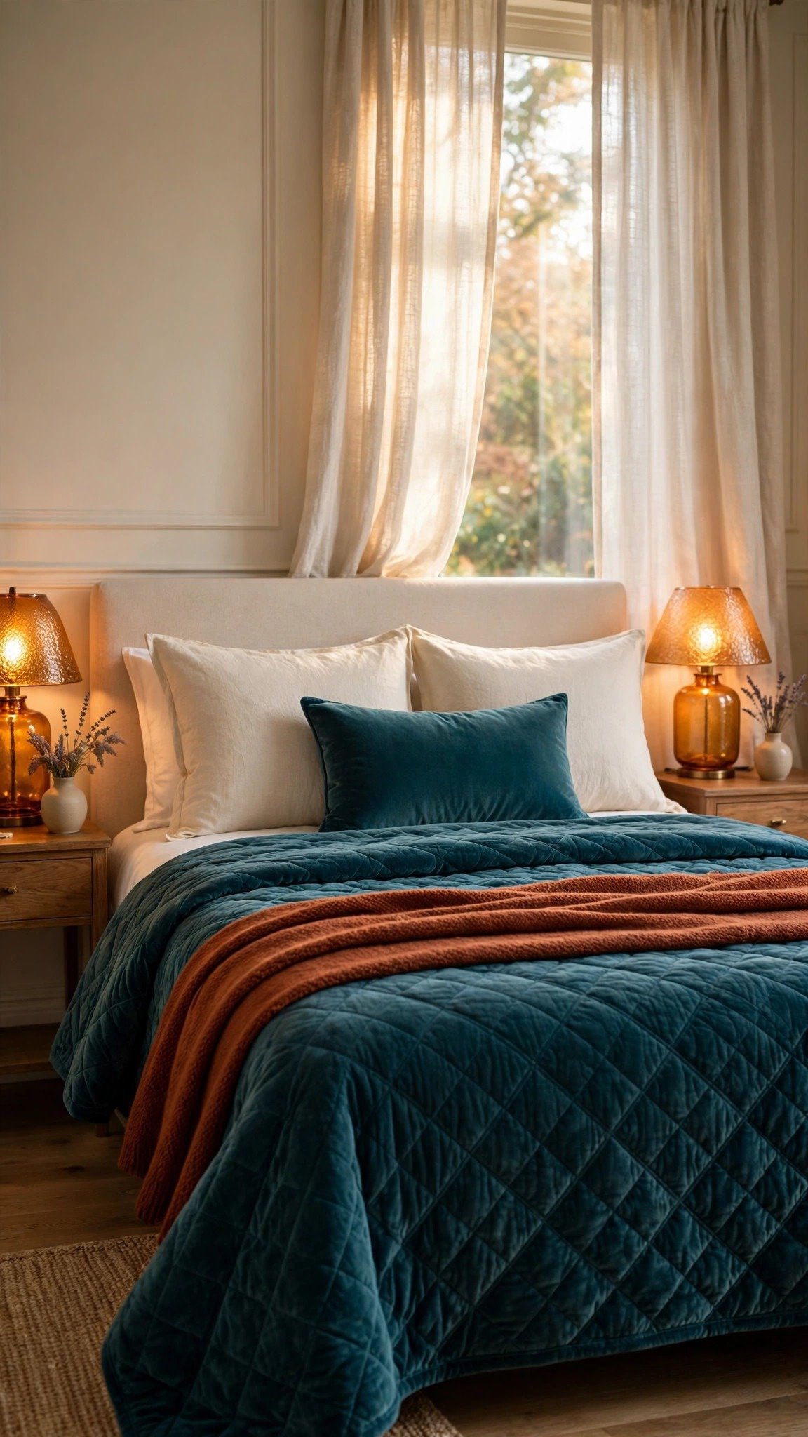 Teal fall decor idea 9