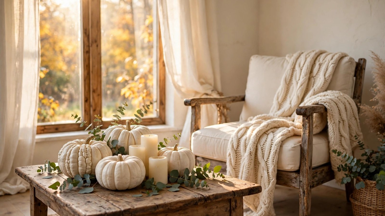 white fall decor ideas