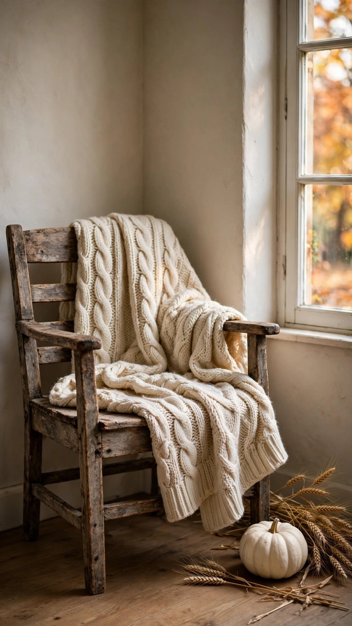 white fall decor idea 1