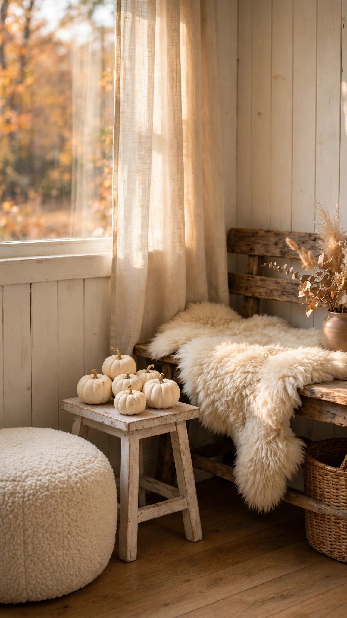 white fall decor idea 10