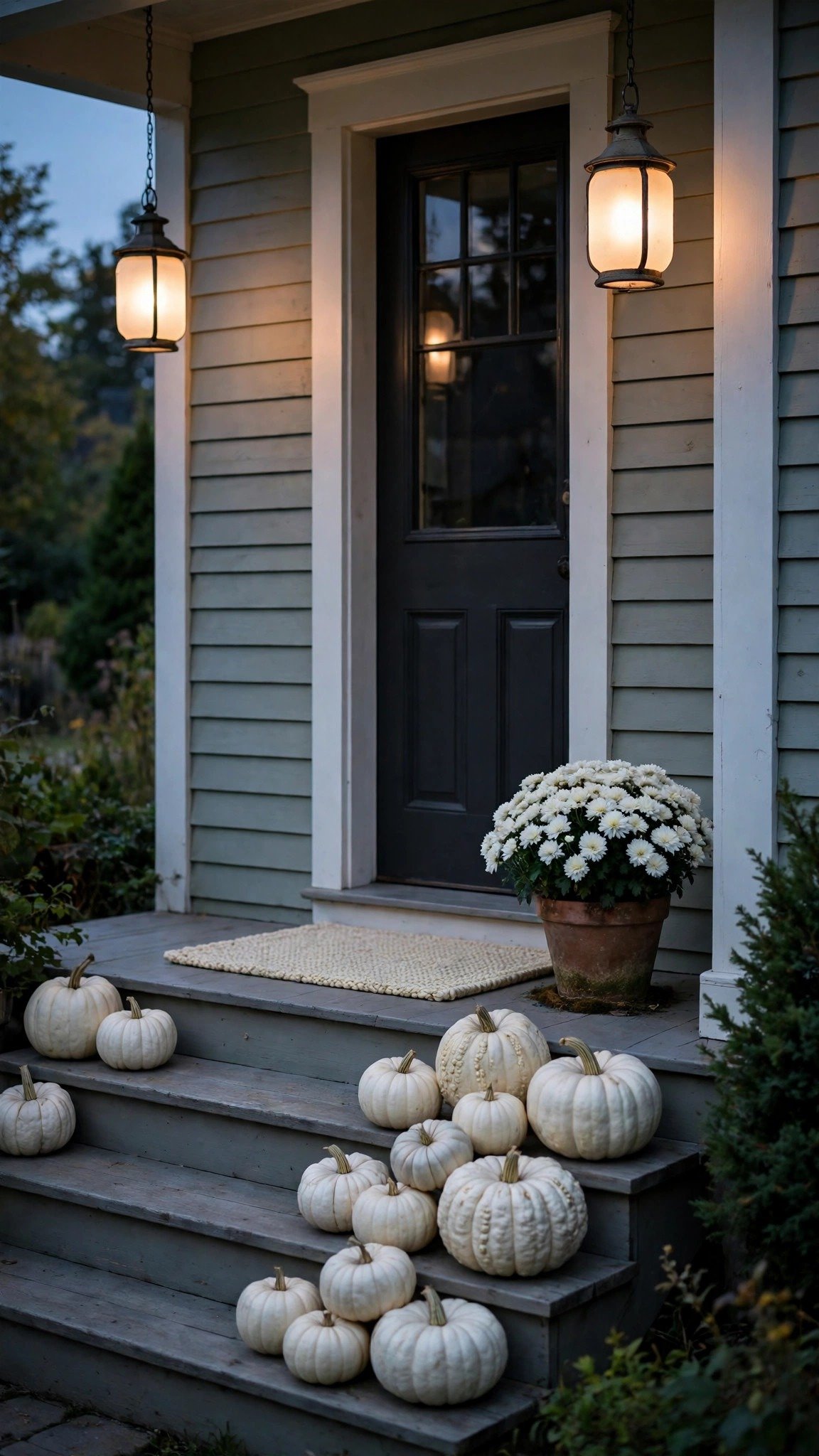 white fall decor idea 9